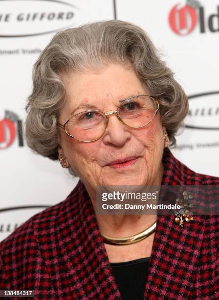 Baroness Trumpington attends the 2012 Oldie of the Year Awards at Simpsons in the Strand on February 7, 2012 in London, England.