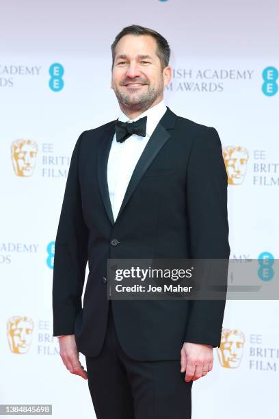 Schwalm attends the EE British Academy Film Awards 2022 at Royal Albert Hall on March 13, 2022 in London, England.