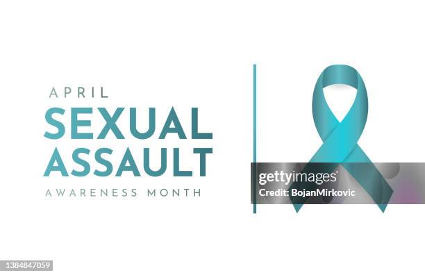 sexual assault awareness month karte, april. vektor - verbrechensopfer stock-grafiken, -clipart, -cartoons und -symbole