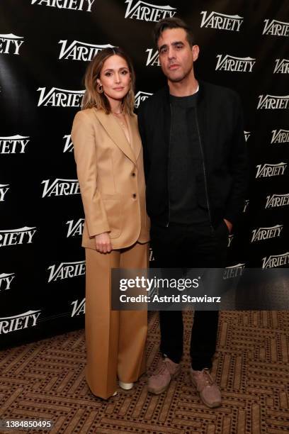 Rose Byrne and Bobby Cannavale, from the film Seriously Red, pose at the Variety Studio at SXSW 2022 at JW Marriott Austin on March 13, 2022 in...