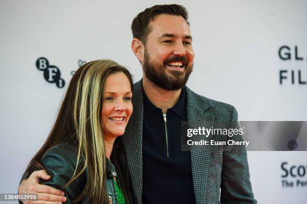 Annemarie Fulton and Martin Compston attend the "20th Anniversary Sweet 16" closing night screening at the Glasgow Film Festival at the Film Theatre...