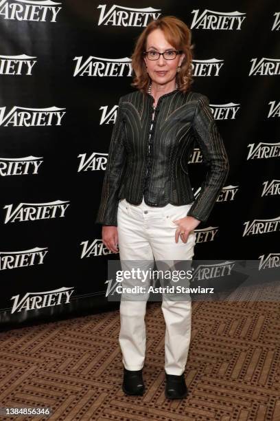Gabby Giffords, from the film Gabby Giffords Won’t Back Down, poses at the Variety Studio at SXSW 2022 at JW Marriott Austin on March 13, 2022 in...
