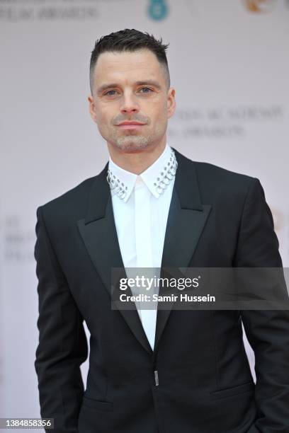 Sebastian Stan attends the EE British Academy Film Awards 2022 at Royal Albert Hall on March 13, 2022 in London, England.