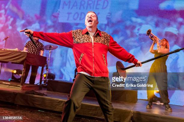 Macklemore performs during the Answer ALS And Team Gleason Game Changer Gala at Hyatt Regency New Orleans on March 12, 2022 in New Orleans, Louisiana.