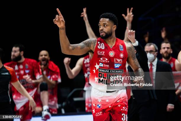 Troy Daniels of AX Armani Exchange Milan during the LBA Lega Basket A Regular Season Round 22 match between AX Armani Exchange Milan and Alliaz...