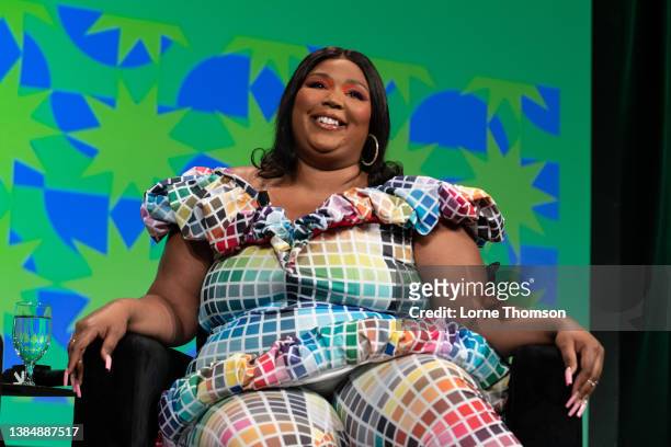 Lizzo speaks onstage during the 2022 SXSW Conference and Festivals at Austin Convention Center on March 13, 2022 in Austin, Texas.