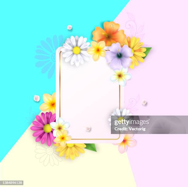 spring background - paper flower stock illustrations