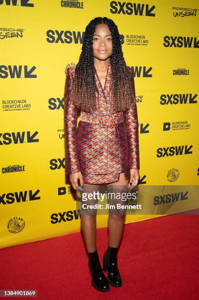 Actor Naomie Harris walks the red carpet at the premiere of 'The Man Who Fell To Earth' during the 2022 SXSW Conference and Festivals at the Austin...