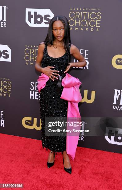 Demi Singleton attends the 27th Annual Critics Choice Awards at Fairmont Century Plaza on March 13, 2022 in Los Angeles, California.