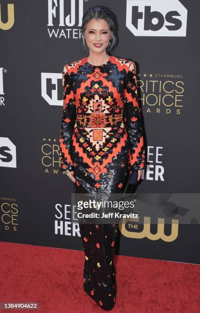 Kelly Hu attends the 27th Annual Critics Choice Awards at Fairmont Century Plaza on March 13, 2022 in Los Angeles, California.