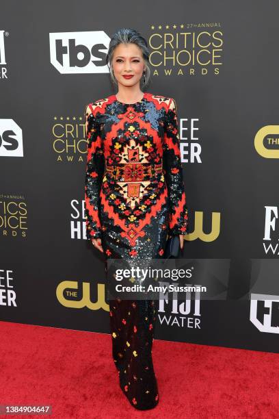 Kelly Hu attends the 27th Annual Critics Choice Awards at Fairmont Century Plaza on March 13, 2022 in Los Angeles, California.