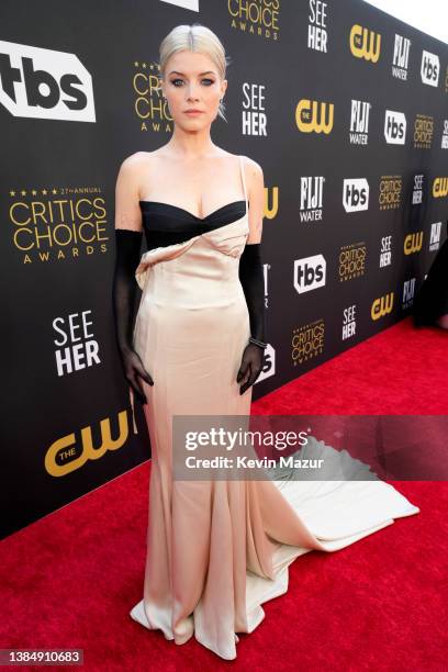 Sarah Jones attends the 27th Annual Critics Choice Awards at Fairmont Century Plaza on March 13, 2022 in Los Angeles, California.
