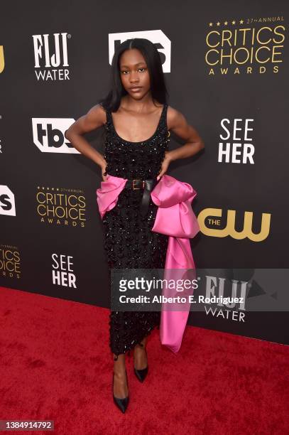Demi Singleton attends the 27th Annual Critics Choice Awards at Fairmont Century Plaza on March 13, 2022 in Los Angeles, California.