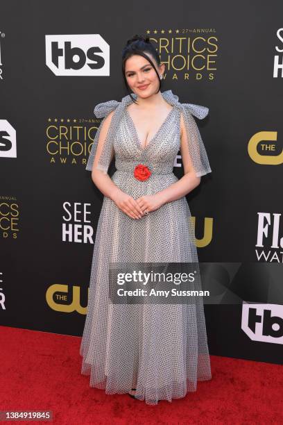 Chiara Aurelia attends the 27th Annual Critics Choice Awards at Fairmont Century Plaza on March 13, 2022 in Los Angeles, California.