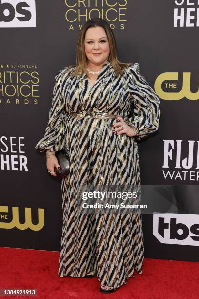 Melissa McCarthy attends the 27th Annual Critics Choice Awards at Fairmont Century Plaza on March 13, 2022 in Los Angeles, California.