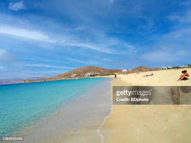 naxos beach - naxos stockfoto's en -beelden