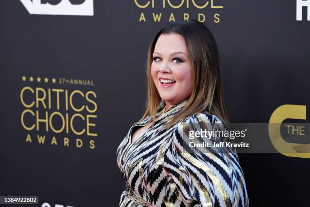 Melissa McCarthy attends the 27th Annual Critics Choice Awards at Fairmont Century Plaza on March 13, 2022 in Los Angeles, California.
