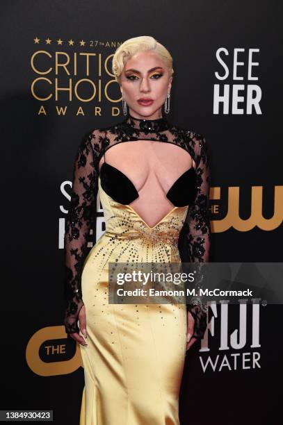 Lady Gaga attends the 27th Annual Critics Choice Awards at The Savoy on March 13, 2022 in London, United Kingdom.