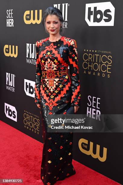Kelly Hu with Champagne Collet & OBC Wines as they celebrate the 27th Annual Critics Choice Awards at Fairmont Century Plaza on March 13, 2022 in Los...