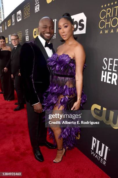 Taye Diggs and Apryl Jones attend the 27th Annual Critics Choice Awards at Fairmont Century Plaza on March 13, 2022 in Los Angeles, California.