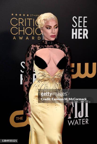 Lady Gaga attends the 27th Annual Critics Choice Awards at The Savoy on March 13, 2022 in London, United Kingdom.