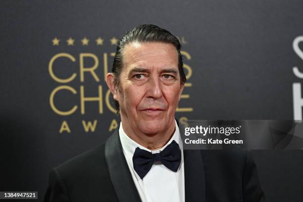 Ciaran Hinds arrives at the 27th Annual Critics Choice Awards London event at The Savoy Hotel on March 13, 2022 in London, England.