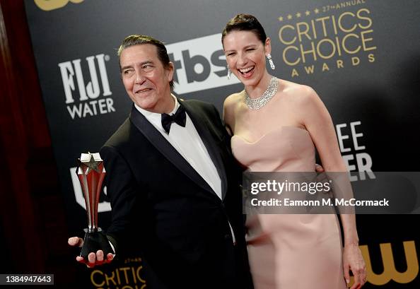 Ciaran Hinds and Caitríona Balfe accept the Award for Best Acting