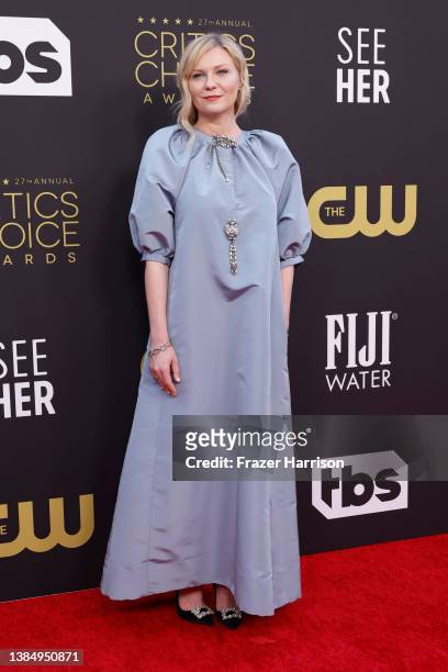 Kirsten Dunst attends the 27th Annual Critics Choice Awards at Fairmont Century Plaza on March 13, 2022 in Los Angeles, California.