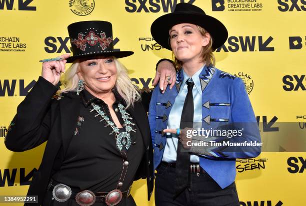Tanya Tucker and Brandi Carlile attend the premiere of "The Return of Tanya Tucker" during the 2022 SXSW Conference and Festival - Day 3 at the Zach...