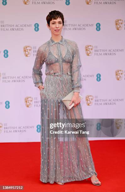 Rebecca Hallattends the EE British Academy Film Awards 2022 at Royal Albert Hall on March 13, 2022 in London, England.