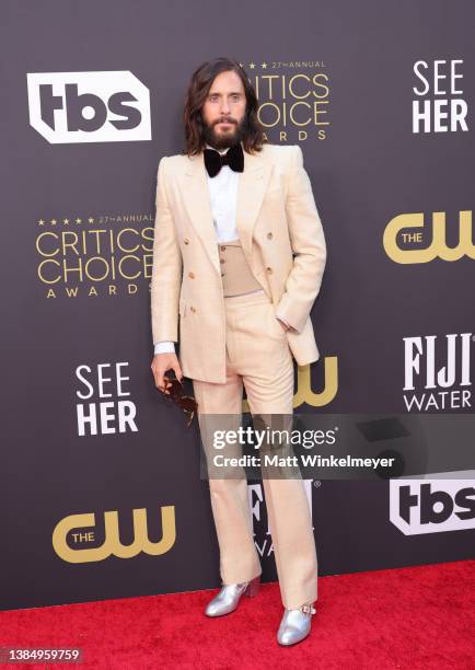 Jared Leto attends the 27th Annual Critics Choice Awards at Fairmont Century Plaza on March 13, 2022 in Los Angeles, California.