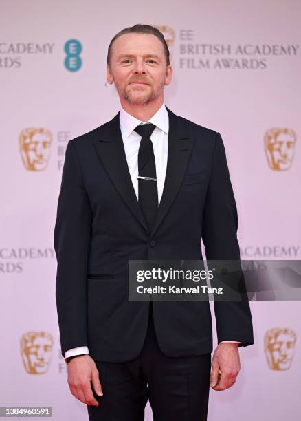 Simon Pegg attends the EE British Academy Film Awards 2022 at Royal Albert Hall on March 13, 2022 in London, England.