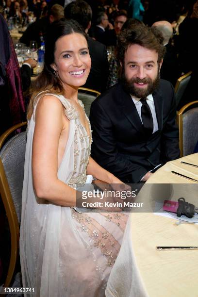 Mandy Moore and Taylor Goldsmith attend the 27th Annual Critics Choice Awards at Fairmont Century Plaza on March 13, 2022 in Los Angeles, California.