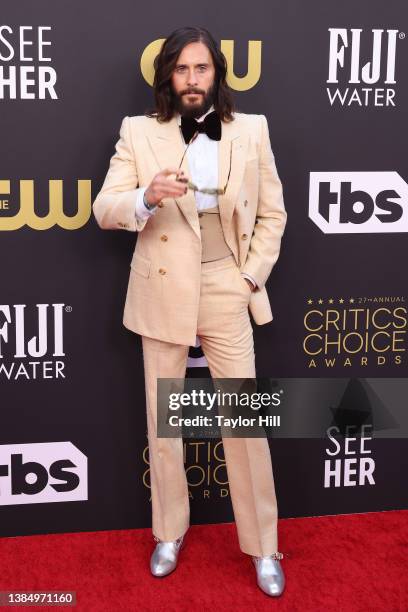 Jared Leto attends the 27th Annual Critics Choice Awards at Fairmont Century Plaza on March 13, 2022 in Los Angeles, California.