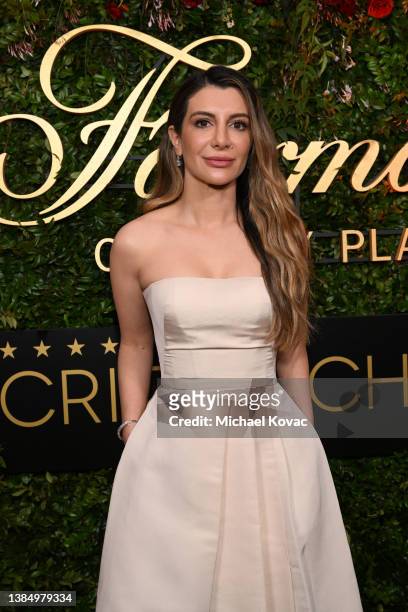Nasim Pedrad with Champagne Collet & OBC Wines as they celebrate the 27th Annual Critics Choice Awards at Fairmont Century Plaza on March 13, 2022 in...