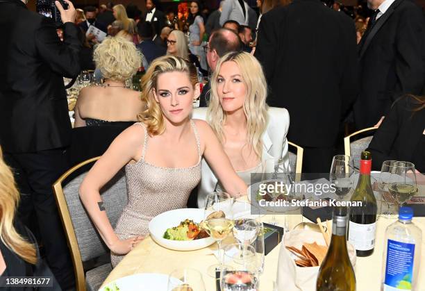 Kristen Stewart and Dylan Meyer with FIJI Water at the 27th Annual Critics' Choice Awards on March 13, 2022 in Los Angeles, California.
