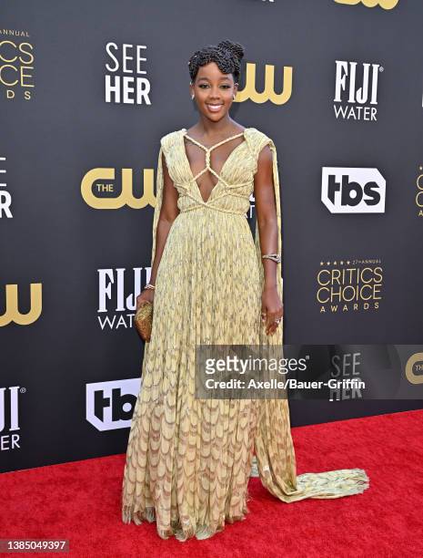 Thuso Mbedu attends the 27th Annual Critics Choice Awards at Fairmont Century Plaza on March 13, 2022 in Los Angeles, California.
