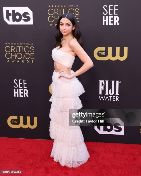 Josie Totah attends the 27th Annual Critics Choice Awards at Fairmont Century Plaza on March 13, 2022 in Los Angeles, California.