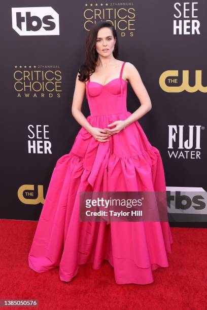 Zoey Deutch attends the 27th Annual Critics Choice Awards at Fairmont Century Plaza on March 13, 2022 in Los Angeles, California.