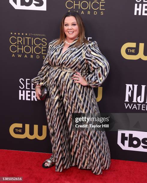 Melissa McCarthy attends the 27th Annual Critics Choice Awards at Fairmont Century Plaza on March 13, 2022 in Los Angeles, California.