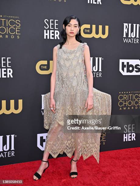 Jung Ho-yeon attends the 27th Annual Critics Choice Awards at Fairmont Century Plaza on March 13, 2022 in Los Angeles, California.