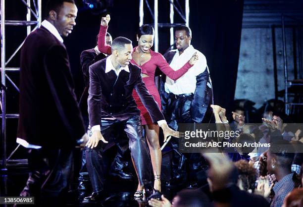 Home Again" with R&B Group New Edition - Airdate: November 8, 1996. BOBBY BROWN;JALEEL WHITE;KELLIE SHANYGNE WILLIAMS;JOHNNY GILL
