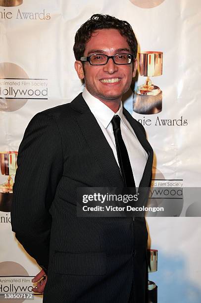 Animator Tyler J. Kupferer arrives for the 39th Annual Annie Awards at Royce Hall, UCLA on February 4, 2012 in Westwood, California.