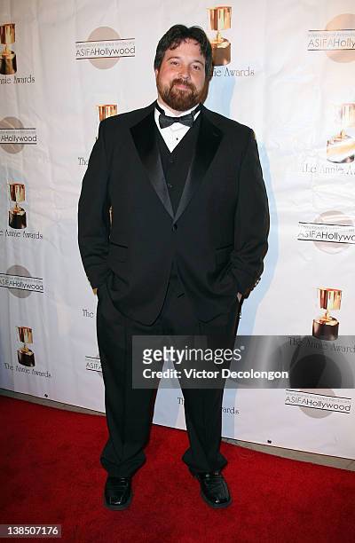 Effects Lead Jason Mayer arrives for the 39th Annual Annie Awards at Royce Hall, UCLA on February 4, 2012 in Westwood, California.