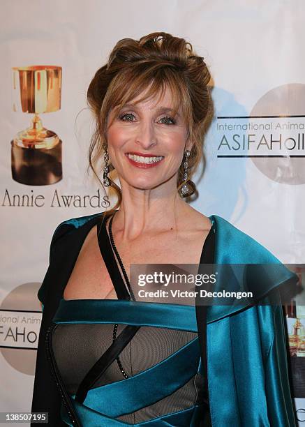 Dina Sherman arrives for the 39th Annual Annie Awards at Royce Hall, UCLA on February 4, 2012 in Westwood, California.