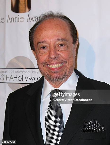 Composer Sergio Mendes arrives for the 39th Annual Annie Awards at Royce Hall, UCLA on February 4, 2012 in Westwood, California.