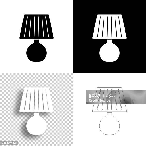 table lamp. icon for design. blank, white and black backgrounds - line icon - light switch stock illustrations