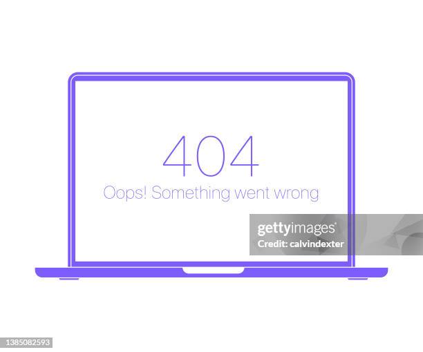 Computer 404 Icon 35 Missing Link Silhouette High Res Illustrations - Getty Images
