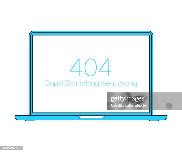 Computer 404 Error Message 35 Missing Link Silhouette High Res Illustrations - Getty Images