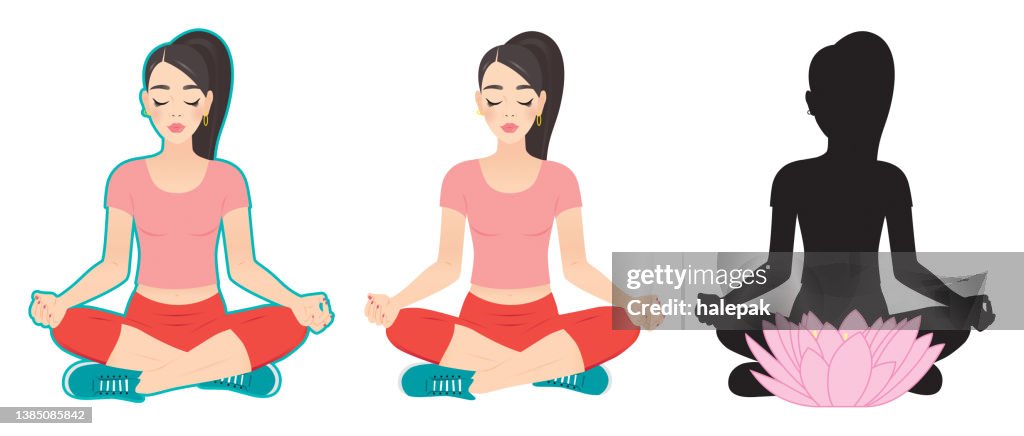 Lotus sitting in yoga